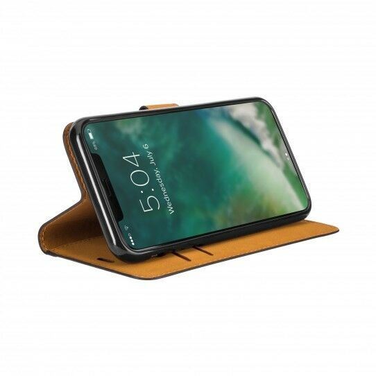 Xqisit iPhone XR 6.1" Black Slim Wallet Case Pouch Stand 32999