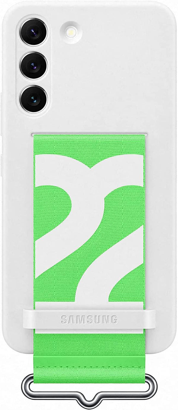 Samsung Galaxy S22 Silicone Cover with Strap White - EF-GS901TWEGWW