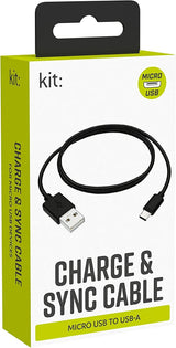 Kit 1M Micro USB Cable Black - 8600USBDATKTRF