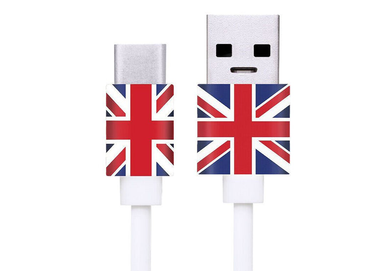PhoneBuddy USB A to Type C Charging Cable UK Flag PBUJTYPEC