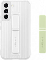 Samsung Galaxy S22 Protective Standing Cover White/Green - EF-RS901CWEGEW