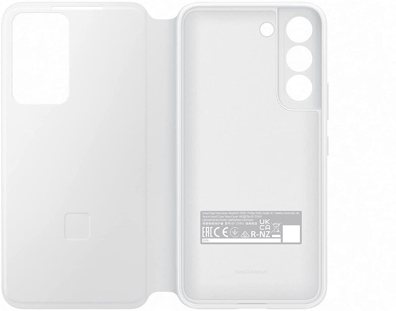 Samsung Galaxy S22 Clear View Cover White - EF-ZS901CWEGEW