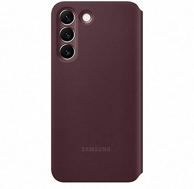 Samsung Galaxy S22 Clear View Cover Burgandy - EF-ZS901CEEGEW