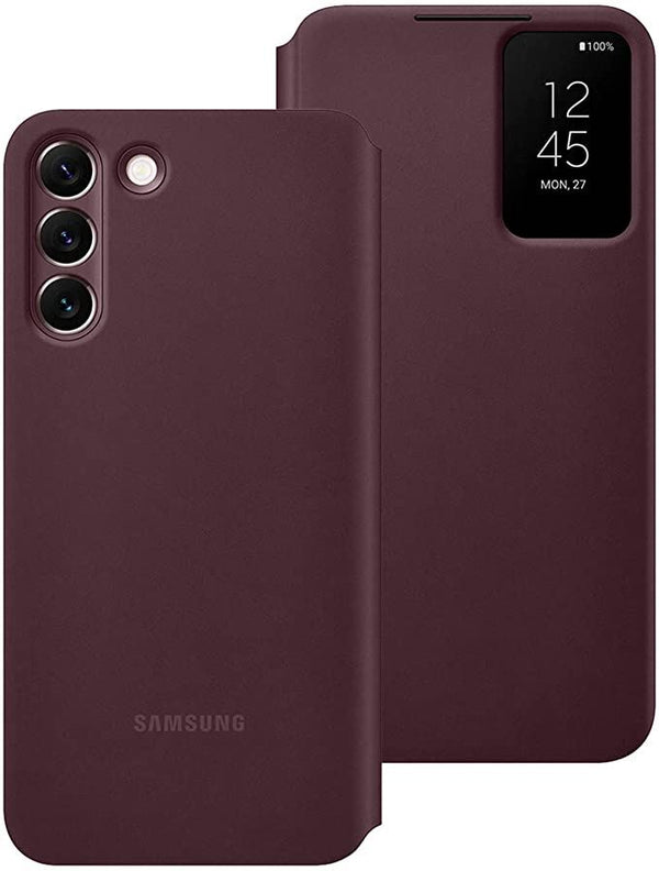 Samsung Galaxy S22 Plus Clear View Cover Burgandy - EF-ZS906CEEGEW