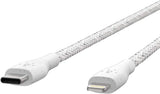 Belkin DuraTek 1.2M USB C to Lightning Cable White - F8J243BT04-WH