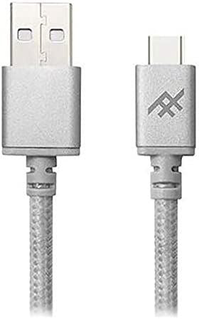 iFrogz 1.8M USB A to C Cable Silver - IFUSAC-SL2