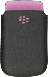 BlackBerry Torch 9800 Leather Pocket Case Black with Pink ACC-32840-202