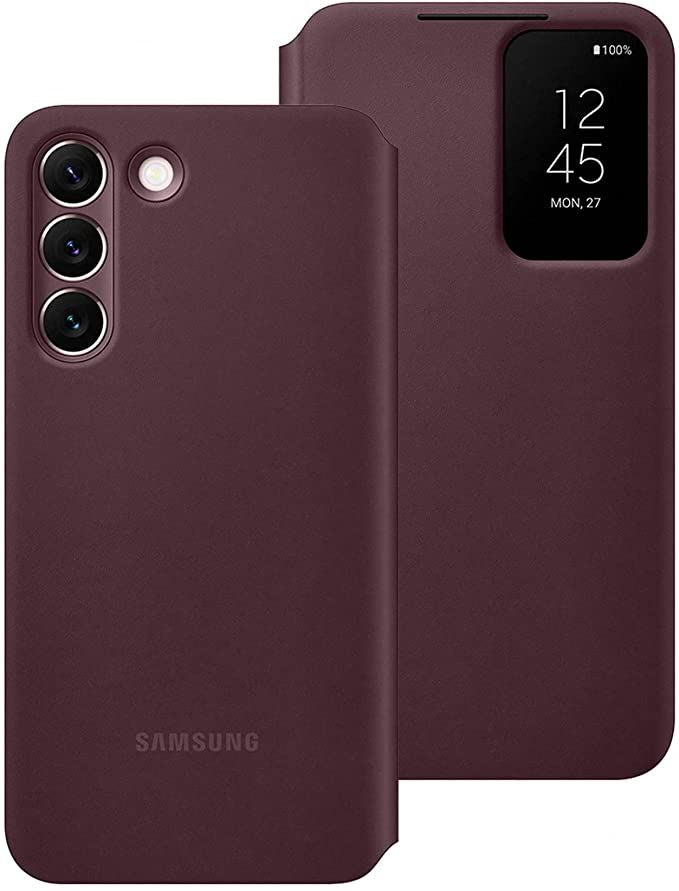 Samsung Galaxy S22 Clear View Cover Burgandy - EF-ZS901CEEGEW