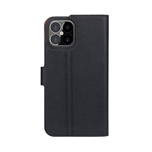 XQISIT Slim Wallet for iPhone 12/Pro 6.1" Black Case with Stand Function