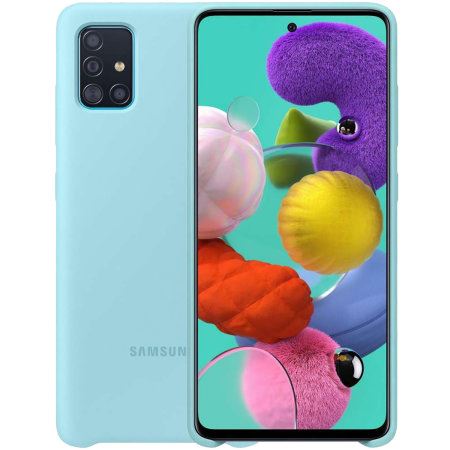 Samsung Galaxy A71 Silicone Cover Blue - EF-PA715TLEGEU