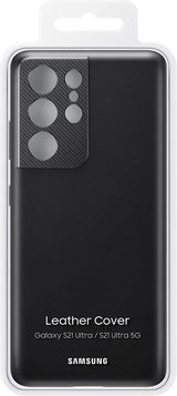Samsung Galaxy S21 Ultra Leather Cover Black - EF-VG998LBEGWW