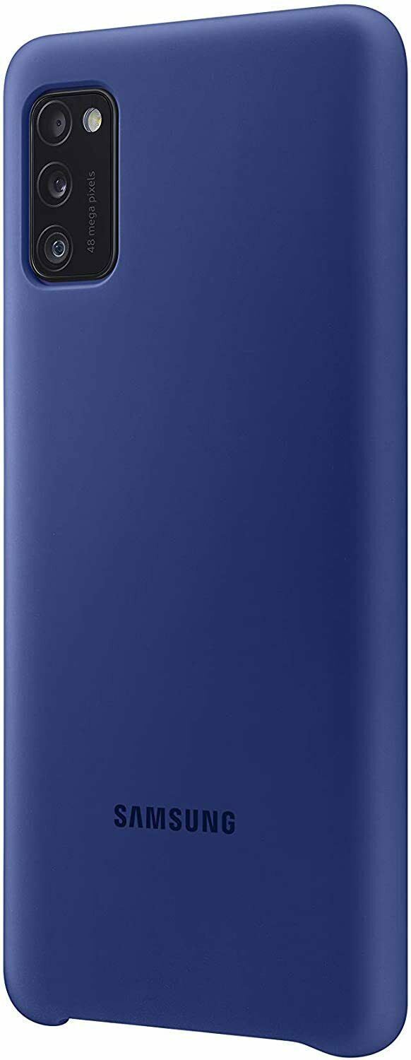 Samsung Galaxy A41 Blue Silicone Cover Soft Case EF-PA415TLEGEU