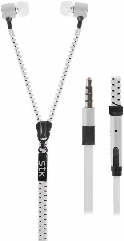 STK ZIP 3.5mm Universal White Earphones Headphones UNIEPZIP10WH/PP3