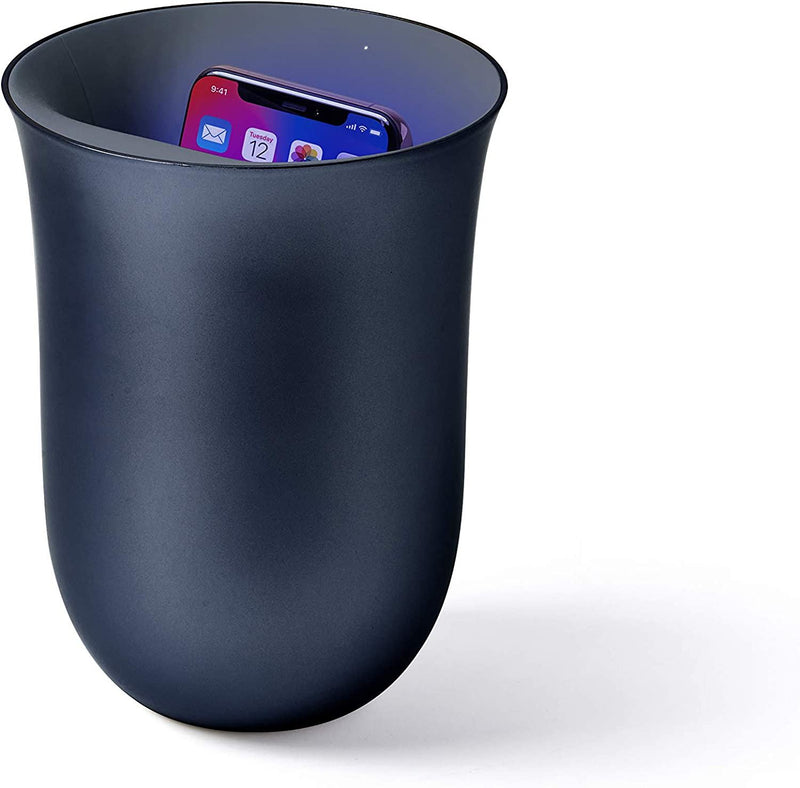 Lexon Oblio Wireless Charging Station with UV Sanitizer Blue - LH59DB