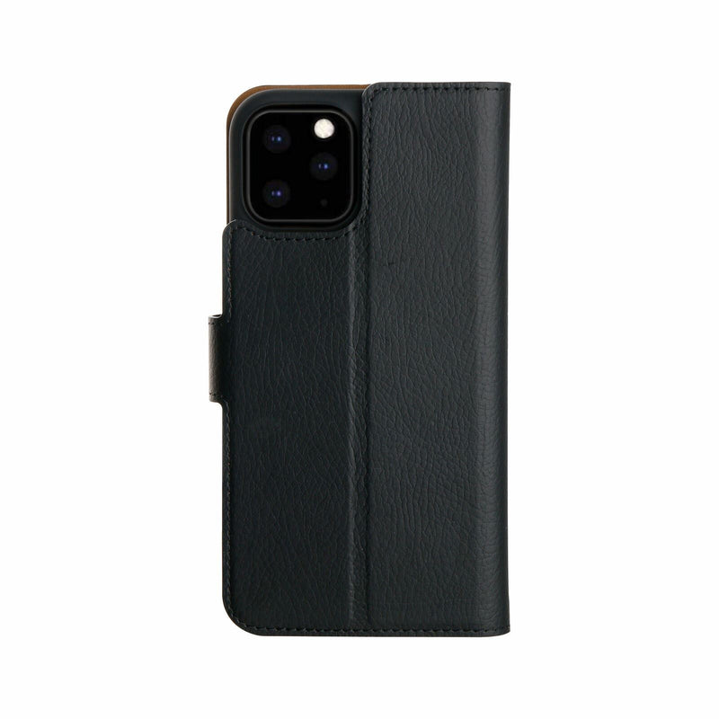 XQISIT Slim Wallet for iPhone 12/Pro 6.1" Black Case with Stand Function