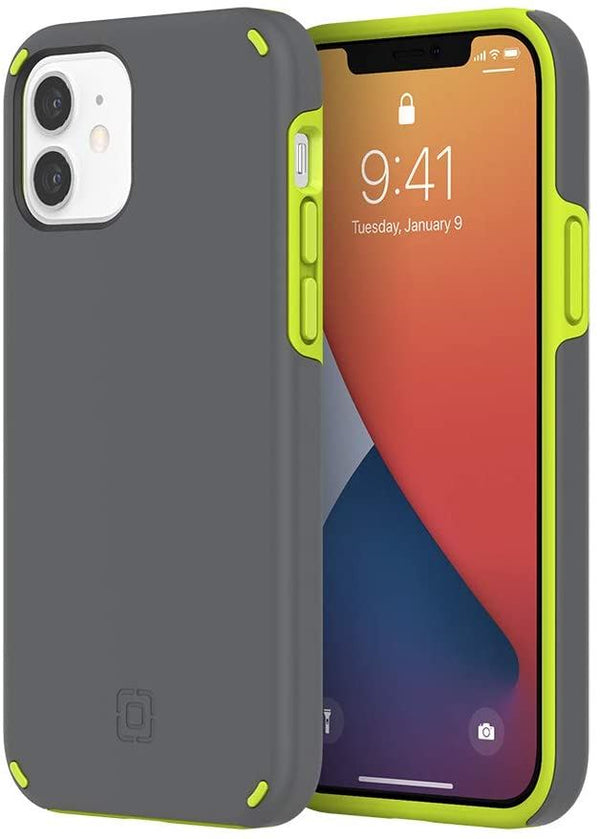 Incipio Duo for iphone 12/12 Pro 6.1 Grey/Green - IPH-1895-VOLT"