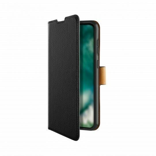 XQISIT Slim Wallet for Samsung Galaxy S21 6.2" Black with Stand Function