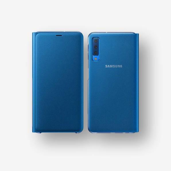Samsung Galaxy A7 2018 Blue Wallet Cover - EF-WA750PLEGWW