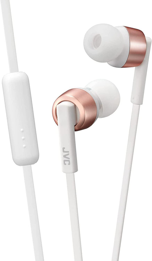 JVC In Ear 3.5mm Headphones with Mic White - HA-FX51M-W-E