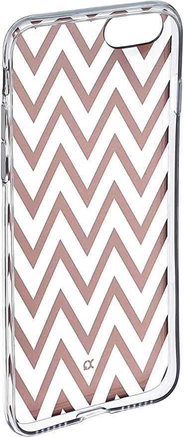 XQISIT Shell Zigzag Case for Apple iPhone 7 - Clear/Rose Gold