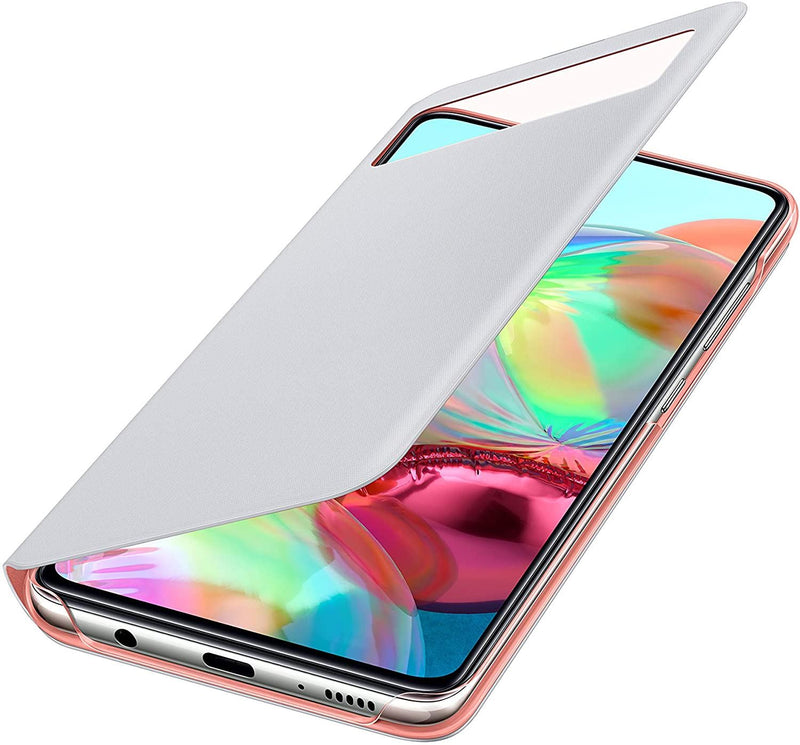 Samsung Galaxy A71 S View Wallet Cover White - EF-EA715PWEGEU