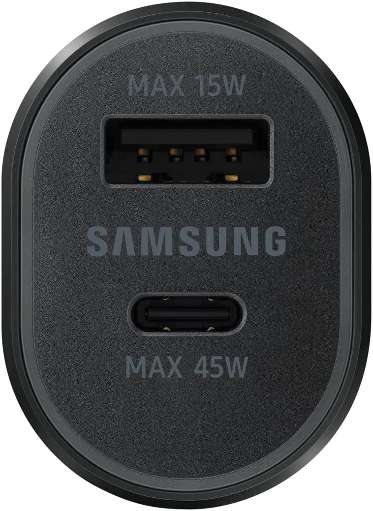 Samsung 60W Dual USB Car Charger with Type C Cable Black - EP-L5300XBEGEU