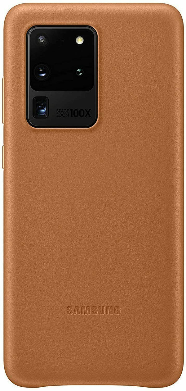 Samsung Galaxy S20 Ultra Leather Cover Brown Case EF-VG988LAEG