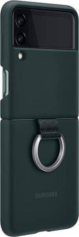Samsung Galaxy Z Flip 3 Silicone Cover with Ring Green - EF-PF711TGEGWW