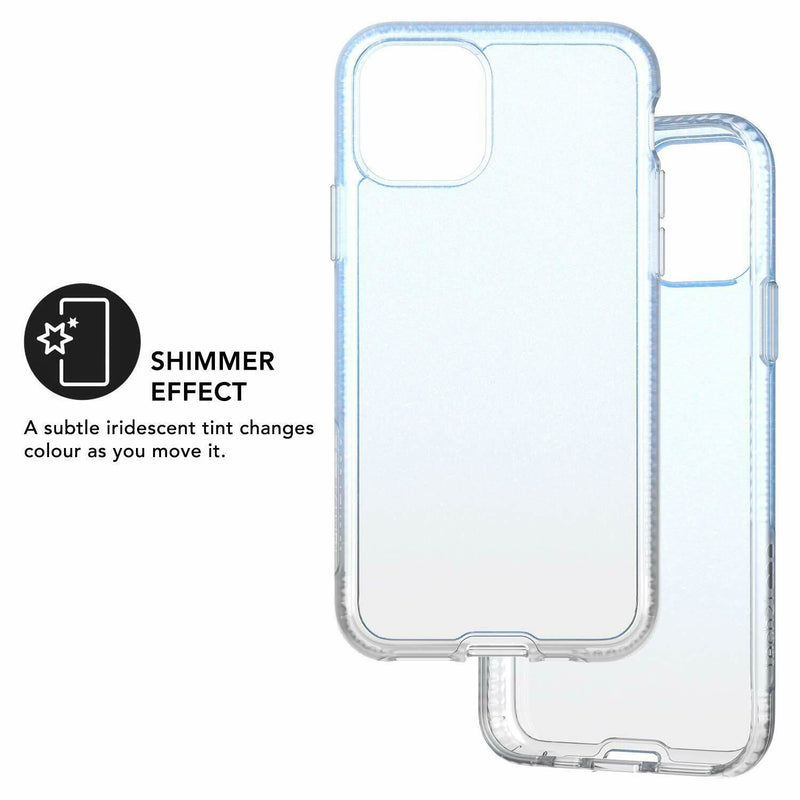 Tech 21 Pure Shimmer Blue Case Hard Cover for iphone 11 Pro 5.8" T21-7225