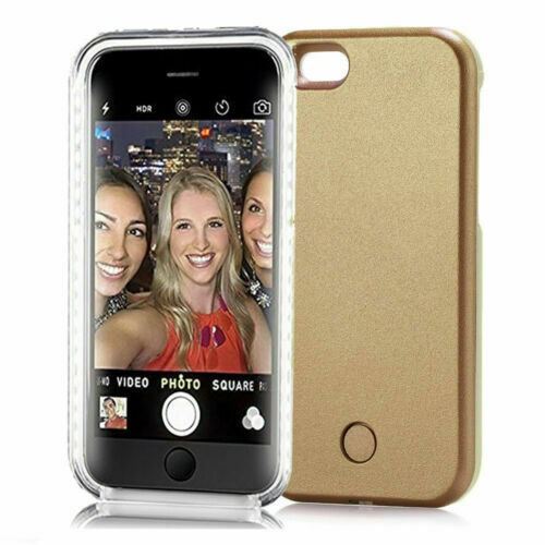 Casu Selfie Case LED Night Light Up Cover for iPhone 7 8 SE 2020 4.7" Gold