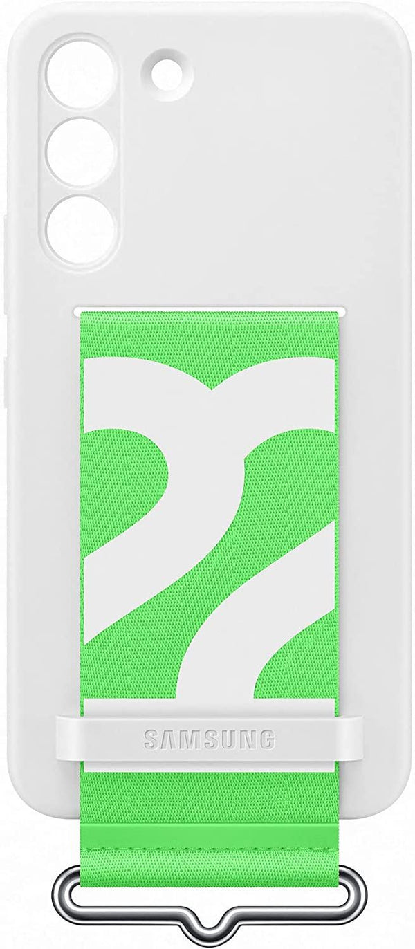 Samsung Galaxy S22 Silicone Cover with Strap White - EF-GS901TWEGWW