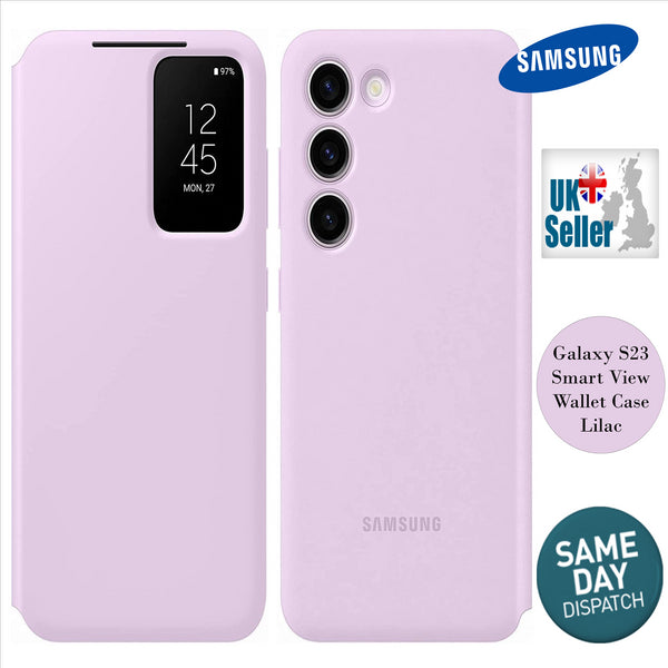 Samsung Galaxy S23 Smart View Wallet Case Lilac - EF-ZS911CVEGWW