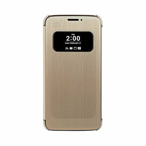 Genuine LG G5 Mesh Folio Quick Cover Case Gold CFV-160.AGEUGD