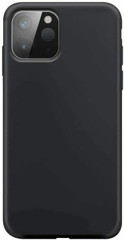 XQISIT Silicone Case for iPhone 12 Mini 5.4" Black Soft Touch Cover