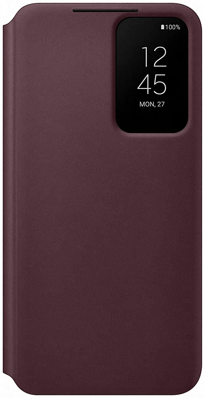Samsung Galaxy S22 Clear View Cover Burgandy - EF-ZS901CEEGEW