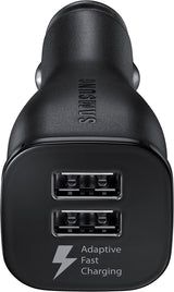 Samsung 15W Dual USB Car Charger with Micro USB Cable Black - EP-LN920BBEGWW