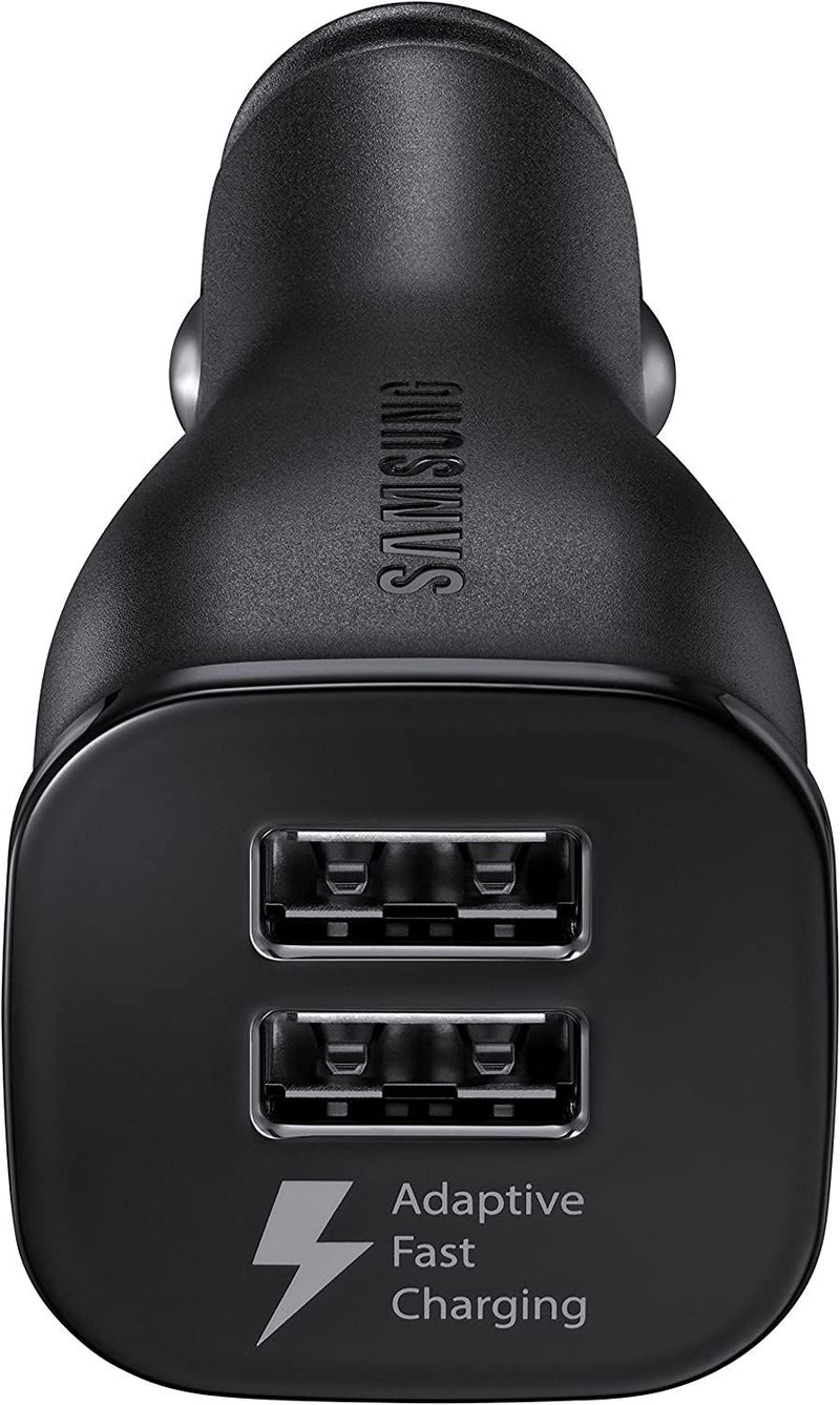 Samsung 15W Dual USB Car Charger with Micro USB Cable Black - EP-LN920BBEGWW