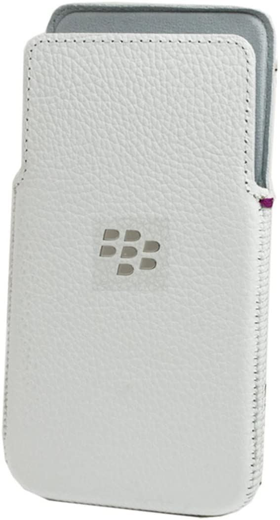 BlackBerry White Leather Pocket Case Cover for BlackBerry Z30 ACC-57196-002