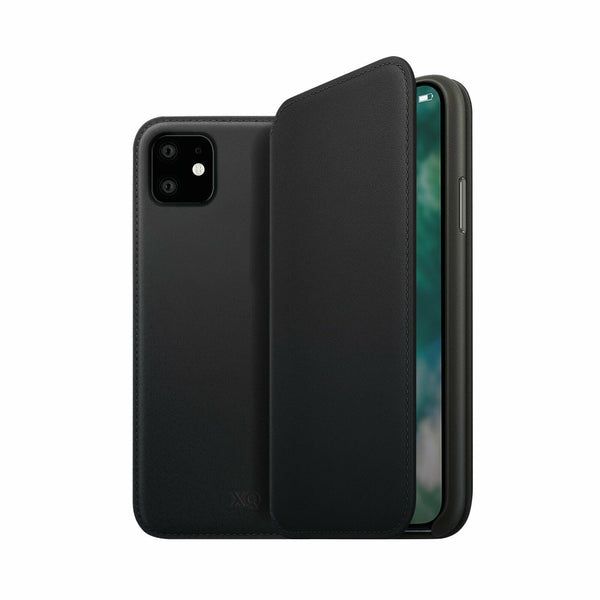 XQISIT Folio Wallet for iphone 11 6.1" Black Pouch Case Cover