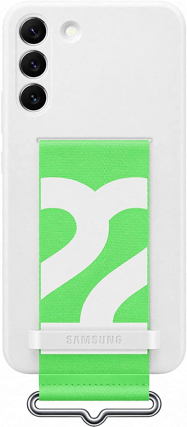 Samsung Galaxy S22 Plus Silicone Cover with Strap White - EF-GS906TWEGWW
