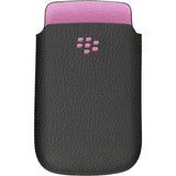 BlackBerry Torch 9800 Leather Pocket Case Black with Pink ACC-32840-202