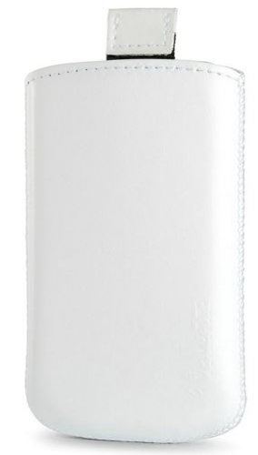 Valenta Pocket White 15 Leather Case for Smartphones - white