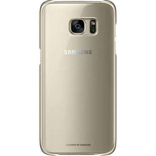 Samsung Galaxy S7 Edge Clear Cover Gold Case Cover EF-QG935CFEG