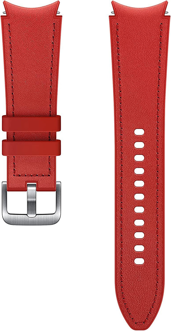 Samsung Galaxy Watch 4/5/5 Pro Hybrid Leather Band 20mm M/L Red - ET-SHR89LREGEU