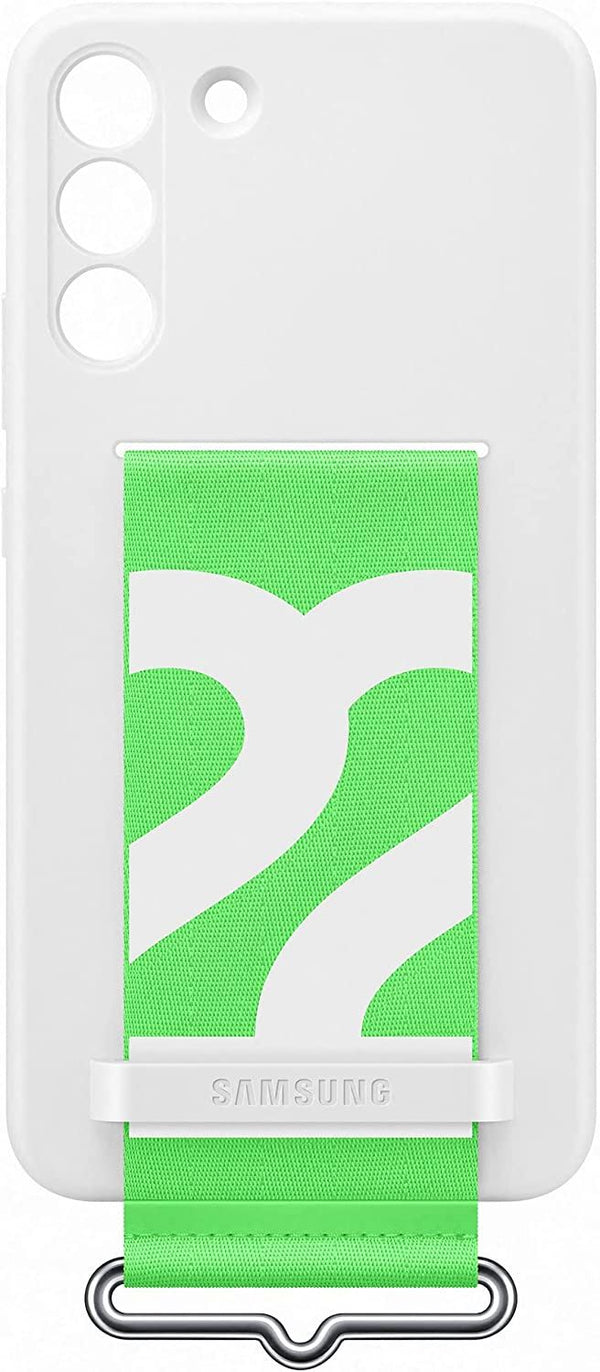 Samsung Galaxy S22 Plus Silicone Cover with Strap White - EF-GS906TWEGWW