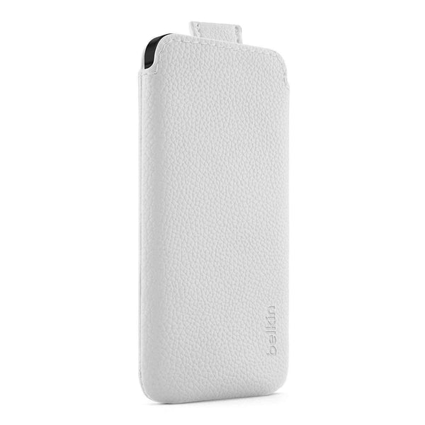 Belkin PU Leather Pocket Pouch Case Cover iPhone 5 5S SE White F8W123vfC02
