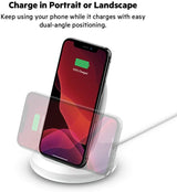 Belkin 15W Qi Wireless Charging Stand with UK Plug White - WIB002myWH