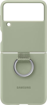 Samsung Galaxy Z Flip 3 Silicone Cover with Ring Green - EF-PF711TMEGWW