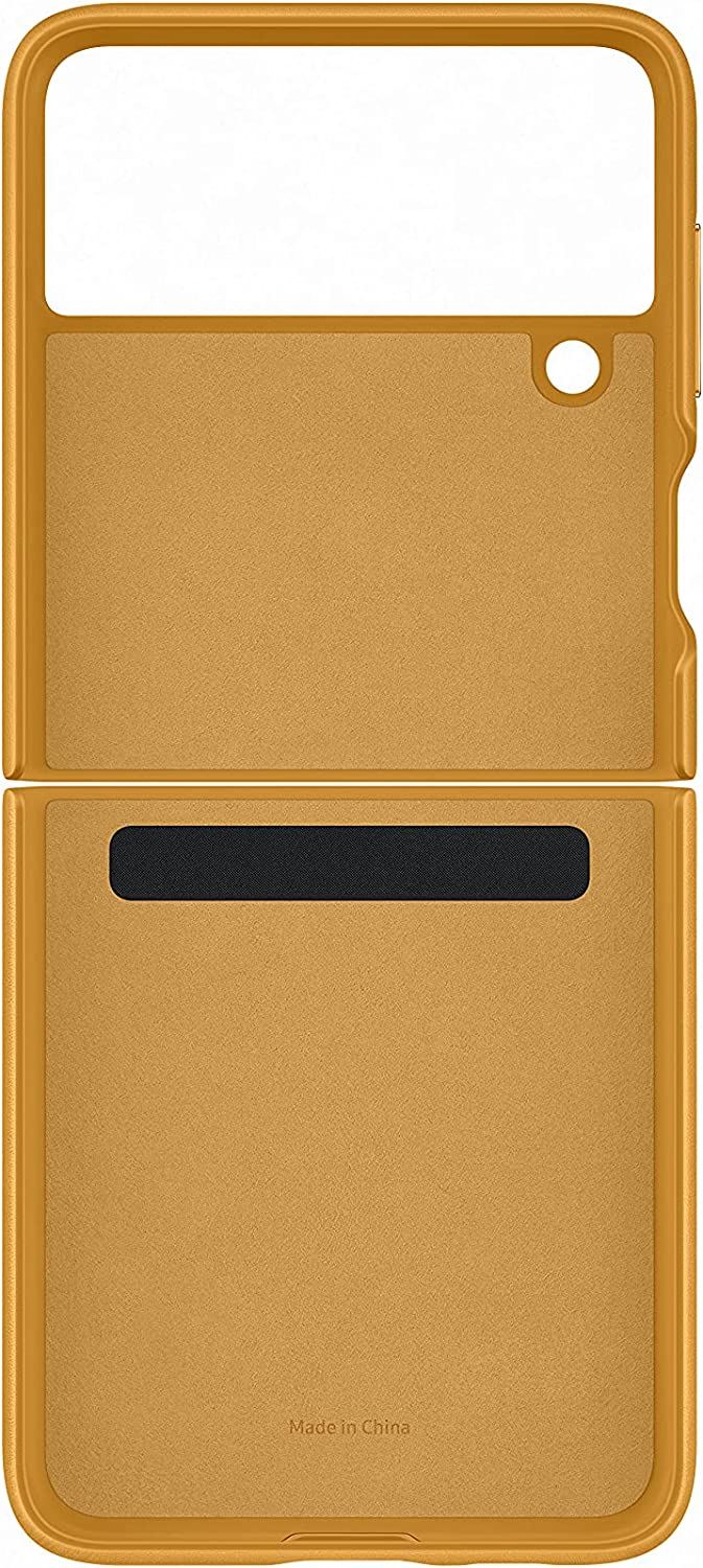 Samsung Galaxy Z Flip 3 Leather Cover Mustard - EF-VF711LYEGWW