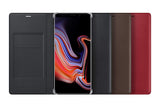 Samsung Original Leather Wallet Cover Case for Galaxy Note 9 - Red